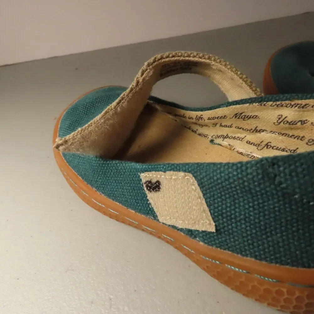 Livie & Luca Teal Blue Canvas Mary Jane Shoes Toddler Girls Size 5 Hook Loop